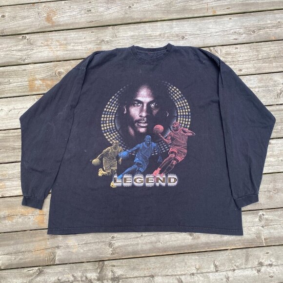 Vintage 90s Y2K Michael Jordan Legend Rap Shirt XXXL - Picture 3 of 9